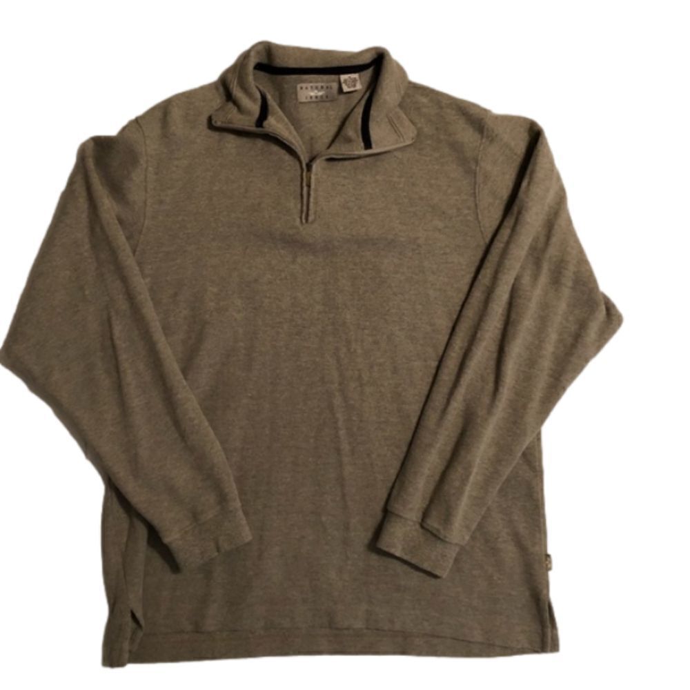 Natural Issue Men’s Gray Qtr Zip Sweater Sz M